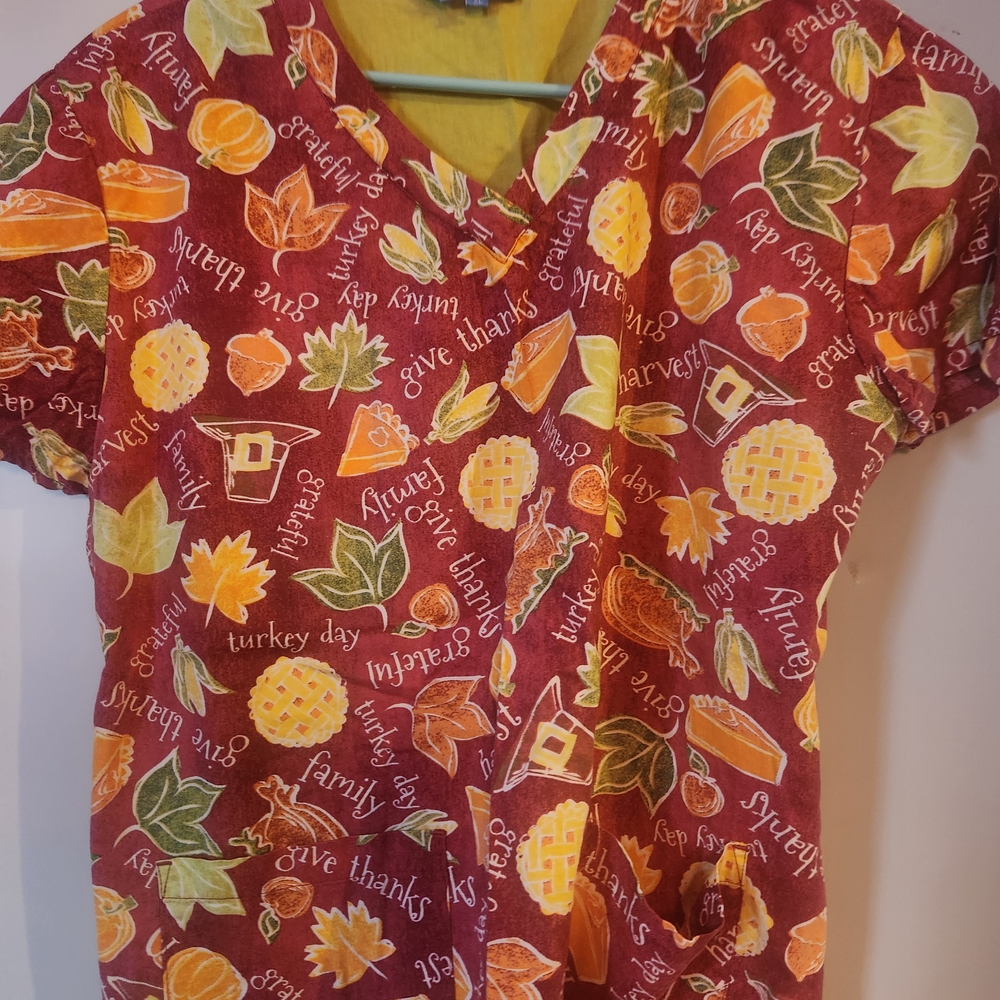 Festive Autumn Print Short Sleeve Tee